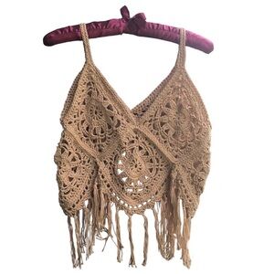 Boho Festival Top Handmade Crochet